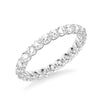 Artcarved Bridal Mounted with Side Stones Classic Rose Goldcut Diamond Anniversary Band 14K White Gold