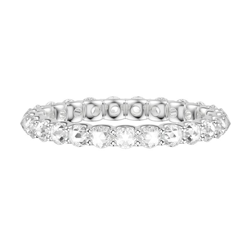 Artcarved Bridal Mounted with Side Stones Classic Rose Goldcut Diamond Anniversary Band 14K White Gold