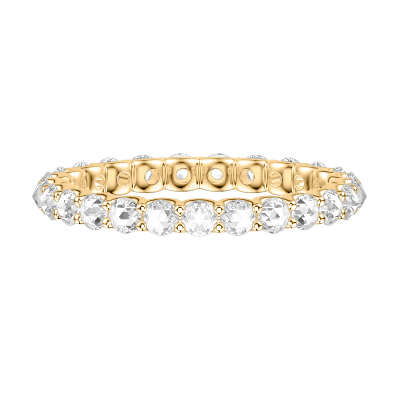 Artcarved Bridal Mounted with Side Stones Classic Rose Goldcut Diamond Anniversary Band 14K Yellow Gold