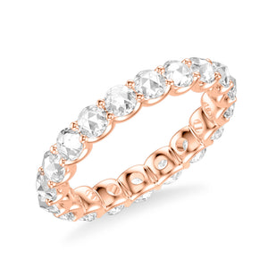 Artcarved Bridal Mounted with Side Stones Classic Rose Goldcut Diamond Anniversary Band 14K Rose Gold