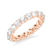 Artcarved Bridal Mounted with Side Stones Classic Rose Goldcut Diamond Anniversary Band 14K Rose Gold
