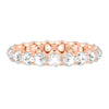 Artcarved Bridal Mounted with Side Stones Classic Rose Goldcut Diamond Anniversary Band 14K Rose Gold