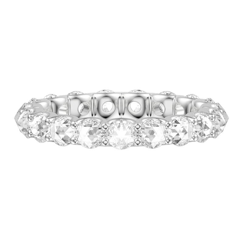 Artcarved Bridal Mounted with Side Stones Classic Rose Goldcut Diamond Anniversary Band 14K White Gold