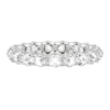 Artcarved Bridal Mounted with Side Stones Classic Rose Goldcut Diamond Anniversary Band 14K White Gold