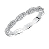 Artcarved Bridal Mounted with Side Stones Contemporary Eternity Diamond Anniversary Band 14K White Gold