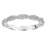 Artcarved Bridal Mounted with Side Stones Contemporary Eternity Diamond Anniversary Band 14K White Gold