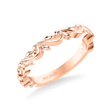 Artcarved Bridal Band No Stones Classic Lyric Anniversary Ring 18K Rose Gold