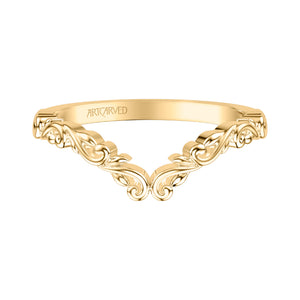 Artcarved Bridal Band No Stones Classic Lyric Anniversary Ring 14K Yellow Gold