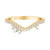 Artcarved Bridal Mounted with Side Stones Contemporary Diamond Anniversary Ring 14K Yellow Gold