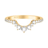 Artcarved Bridal Mounted with Side Stones Contemporary Diamond Anniversary Ring 14K Yellow Gold