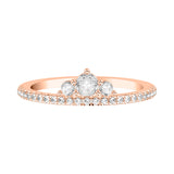 Artcarved Bridal Mounted with Side Stones Contempory Anniversary Band 14K Rose Gold