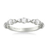Artcarved Bridal Mounted with Side Stones Contemporary Diamond Anniversary Band 14K White Gold