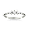 Artcarved Bridal Mounted with Side Stones Contemporary Diamond Anniversary Band 14K White Gold