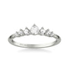 Artcarved Bridal Mounted with Side Stones Contemporary Diamond Anniversary Band 14K White Gold
