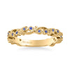 Artcarved Bridal Mounted with Side Stones Contemporary Anniversary Band 14K Yellow Gold & Blue Sapphire