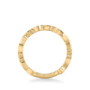 Artcarved Bridal Mounted with Side Stones Contemporary Anniversary Band 14K Yellow Gold & Blue Sapphire