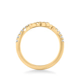 Artcarved Bridal Mounted with Side Stones Contemporary Anniversary Ring 18K Yellow Gold & Blue Sapphire