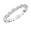 Artcarved Bridal Mounted with Side Stones Vintage Eternity Diamond Anniversary Band 14K White Gold