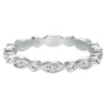 Artcarved Bridal Mounted with Side Stones Vintage Eternity Diamond Anniversary Band 14K White Gold