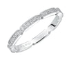 Artcarved Bridal Mounted with Side Stones Vintage Eternity Diamond Anniversary Band 14K White Gold