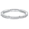 Artcarved Bridal Mounted with Side Stones Vintage Eternity Diamond Anniversary Band 14K White Gold