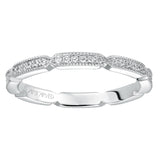 Artcarved Bridal Mounted with Side Stones Vintage Eternity Diamond Anniversary Band 14K White Gold