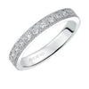 Artcarved Bridal Mounted with Side Stones Vintage Eternity Diamond Anniversary Band 14K White Gold