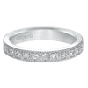 Artcarved Bridal Mounted with Side Stones Vintage Eternity Diamond Anniversary Band 14K White Gold