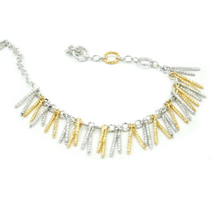 Frederic Duclos Sterling Silver Yellow Gold Plated Jacqueline Bracelet