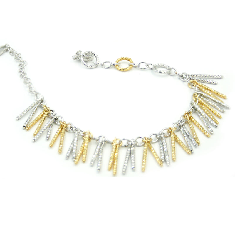 Frederic Duclos Sterling Silver Yellow Gold Plated Jacqueline Bracelet
