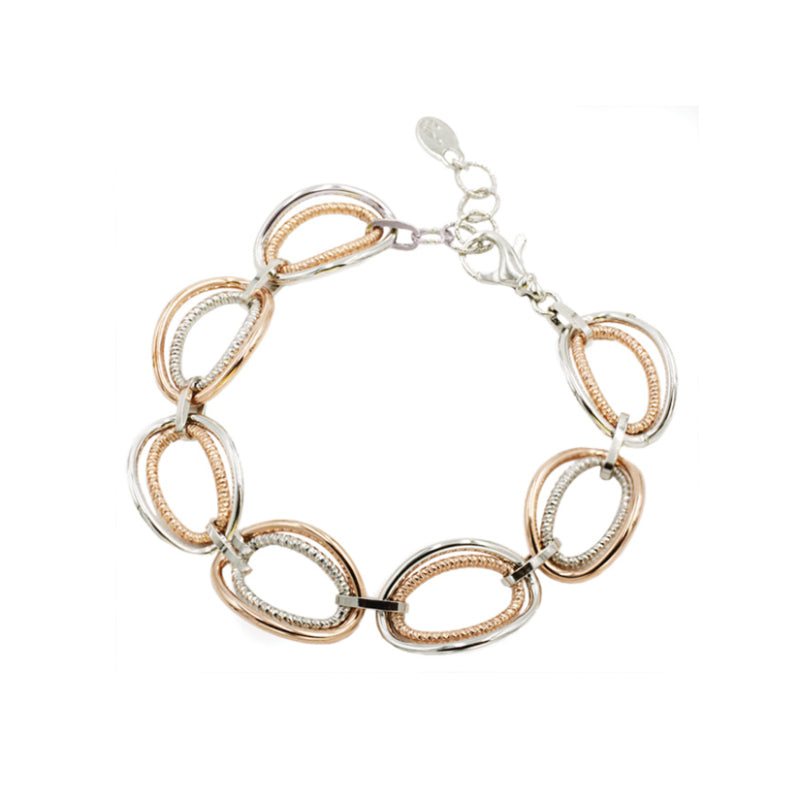 Frederic Duclos Sterling Silver And Rose Gold Plated Vanessa Bracelet
