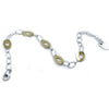 Frederic Duclos Sterling Silver And Yellow Gold Plated Oval Delight Bracelet