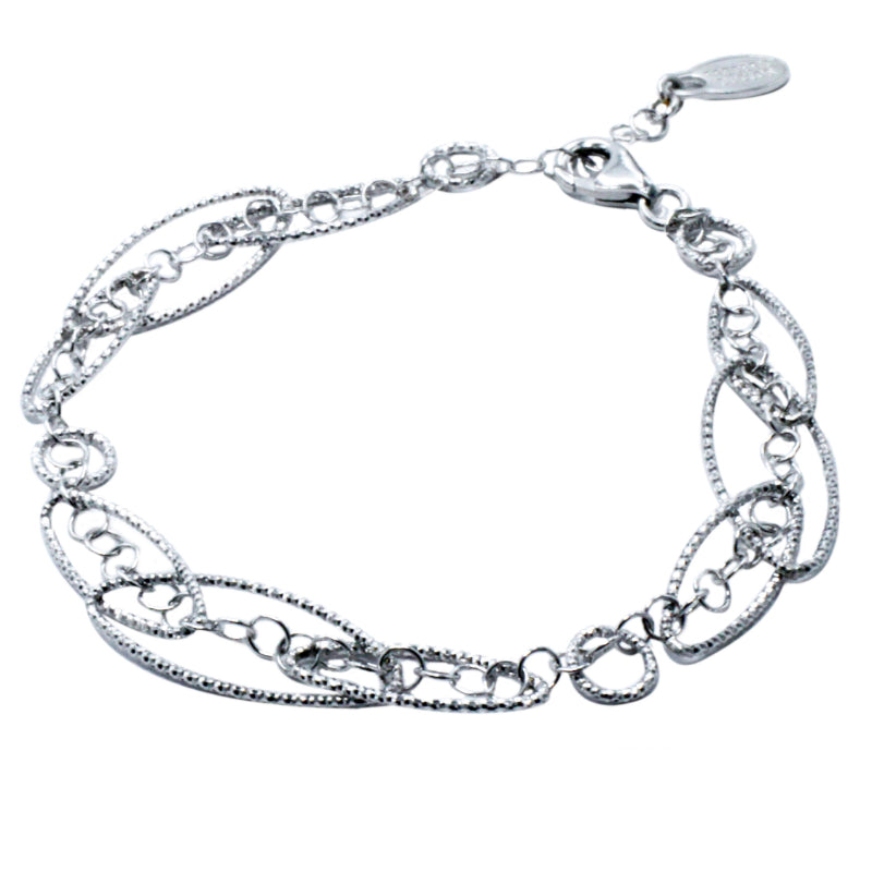 Frederic Duclos Sterling Silver Oval Decadence Bracelet
