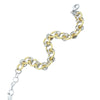Frederic Duclos Sterling Silver And Yellow Gold Plated Ring Sequence Bracelet