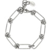 Frederic Duclos Sterling Silver Smoothe And Texture Paperclip Bracelet