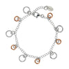 Frederic Duclos Sterling Silver And Rose Gold Plated Circle Dance Bracelet