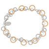 Frederic Duclos Sterling Silver Rose Gold Plated Sparkle Ring Bracelet