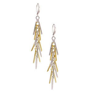 Frederic Duclos Sterling Silver Yellow Gold Plated Jacqueline Earrings