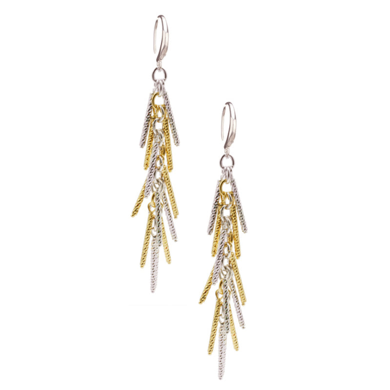 Frederic Duclos Sterling Silver Yellow Gold Plated Jacqueline Earrings
