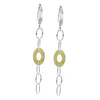 Frederic Duclos Sterling Silver And Yellow Gold Plated Oval Delight Earrings