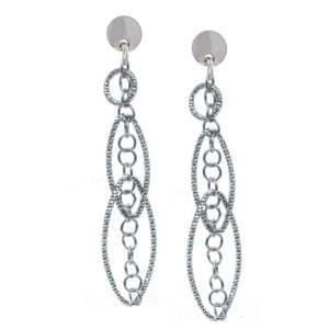 Frederic Duclos Sterling Silver Oval Decadence Earrings