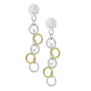 Frederic Duclos Sterling Silver And Yellow Gold Plated Imagination Earrings