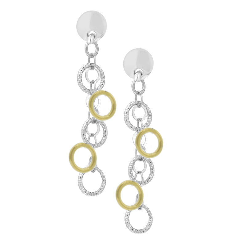 Frederic Duclos Sterling Silver And Yellow Gold Plated Imagination Earrings