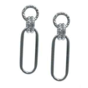 Frederic Duclos Sterling Silver Solo Paperclip Earrings