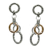Frederic Duclos Sterling Silver And Rose Gold Plated Circle Dance Earrings