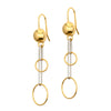 Frederic Duclos Sterling Silver And Yellow Gold Plated Fun Clip Earrings