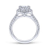 Gabriel & Co. 14k White Gold Contemporary Halo Engagement Ring