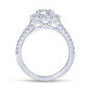 Gabriel & Co. 14k White Gold Contemporary Halo Engagement Ring