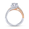 Gabriel & Co. 14k Two Tone Gold Contemporary Bypass Engagement Ring