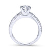 Gabriel & Co. 14k White Gold Contemporary Twisted Engagement Ring